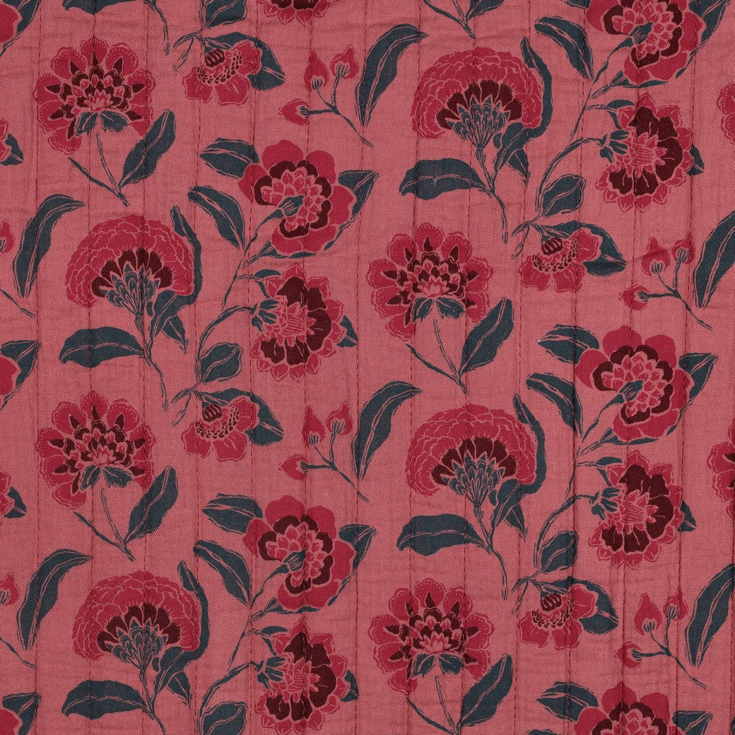 Musselin Stepper Doublesided Blumen mauve
