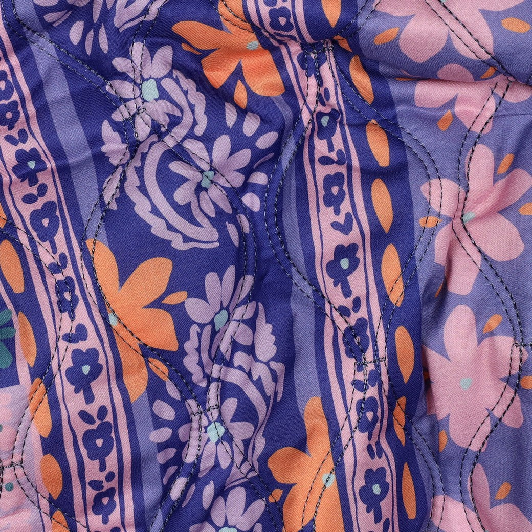 Stepper Baumwolle Voile digital Blumen lila violett