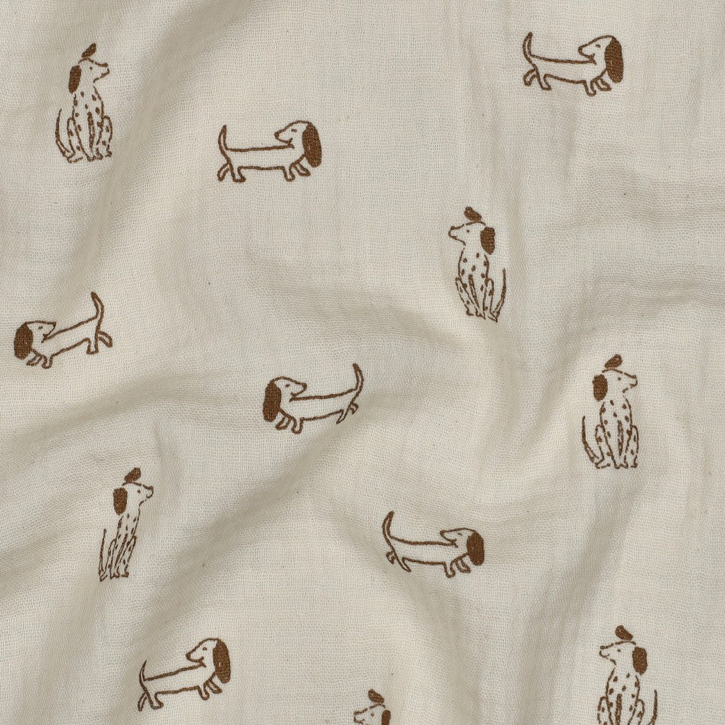 Musselin Bio Hunde Dackel natural
