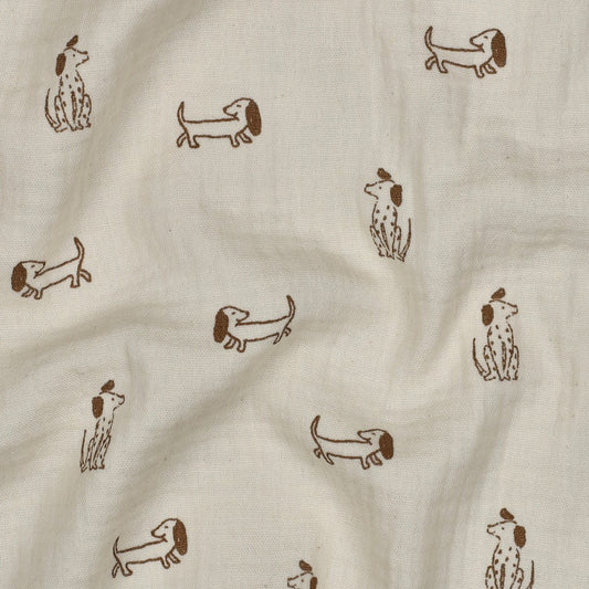 Bald erhältlich - Musselin Bio Hunde Dackel natural