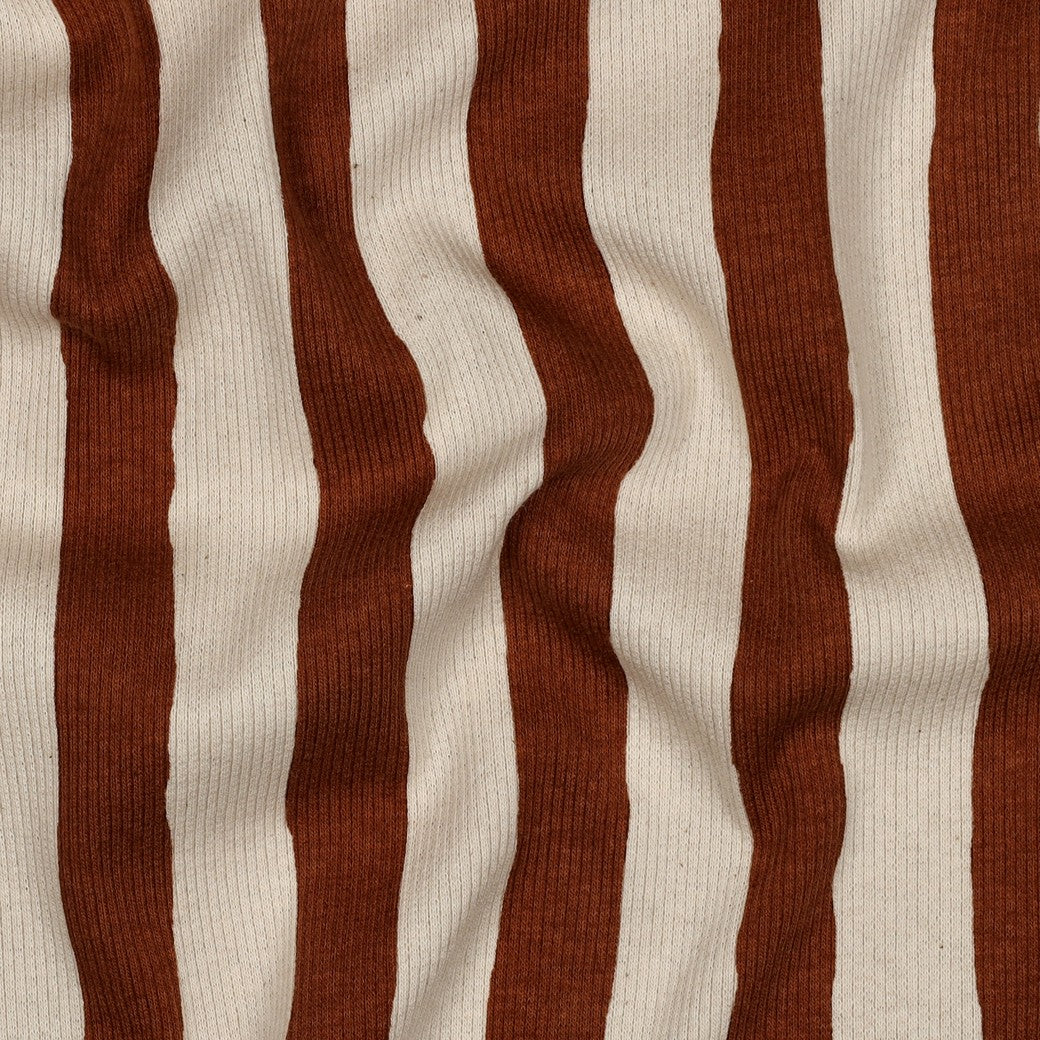 Jersey Rippenjersey Bio Streifen natural