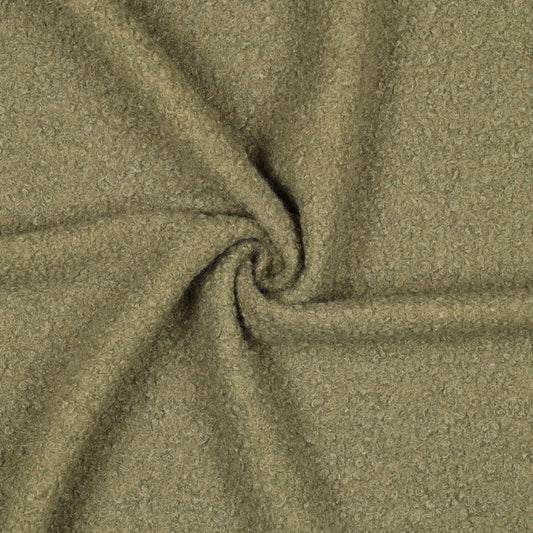 Bouclé uni moosgrün