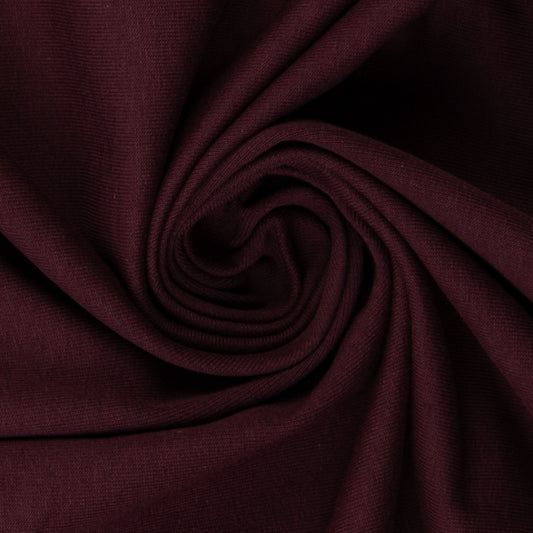 Sweat French Terry Maike uni aubergine RESTSTÜCK 0,47m