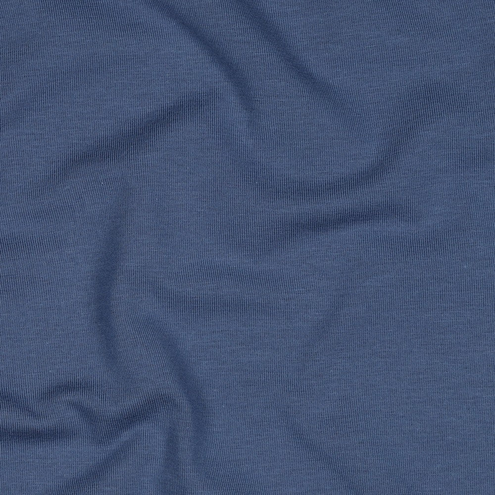 Jersey uni Bio indigo blau