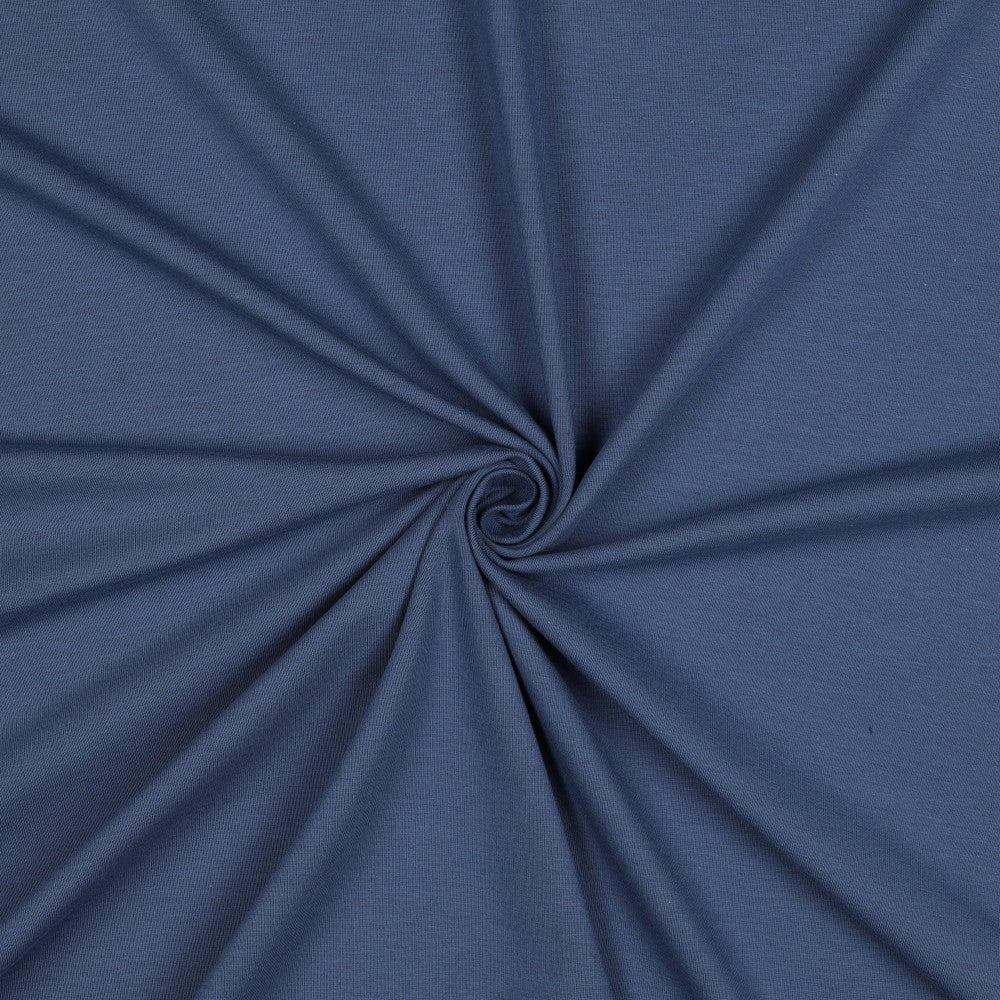Jersey uni Bio indigo blau