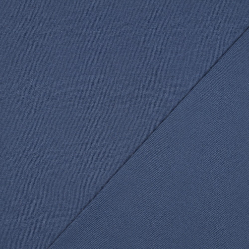 Jersey uni Bio indigo blau