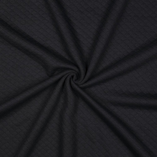 Sweatstoff Stepper Quilt schwarz