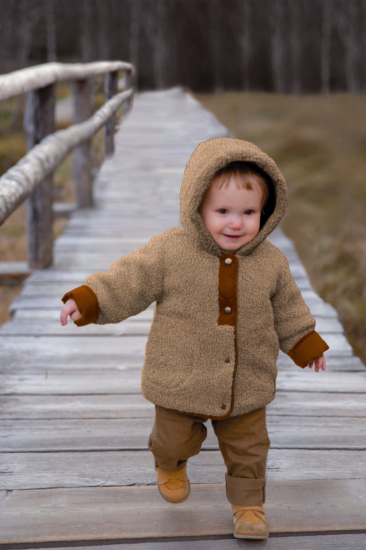 Teddy Sherpa Baumwolle taupe