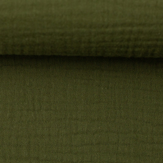 Musselin uni khaki