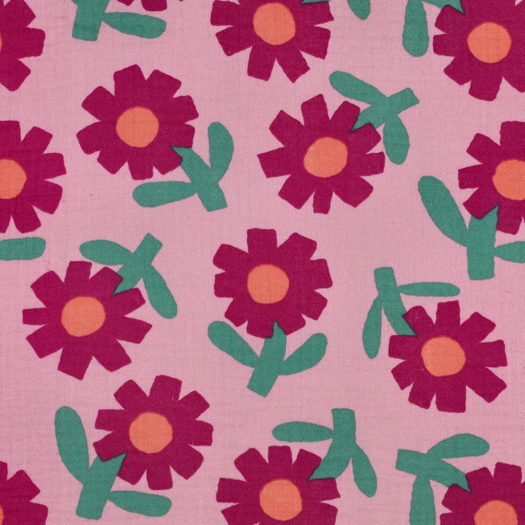 Musselin Bio Blumen by Jennifer Bouron rosa pink