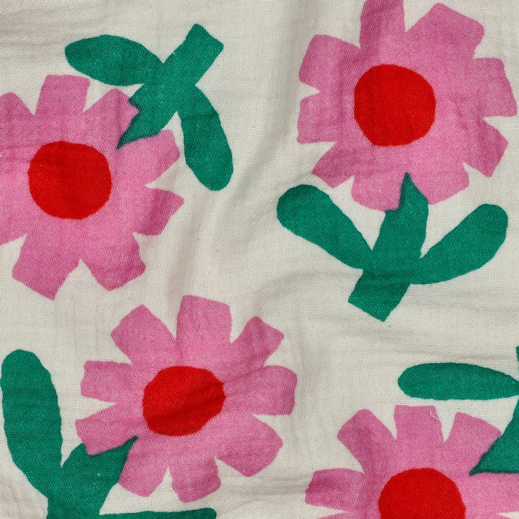 Musselin Bio Blumen by Jennifer Bouron natur rosa