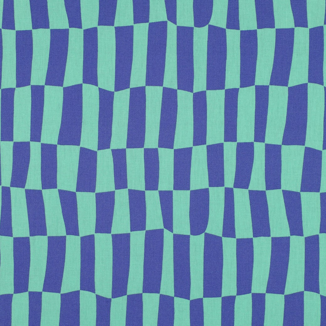 Baumwolle Bio karos by Jennifer Bouron blau grün
