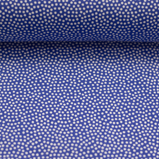 Baumwolle Punkte Dotty weiß royalblau