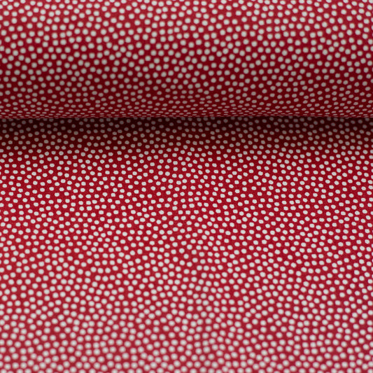 Baumwolle Punkte Dotty weiß burgundy rot