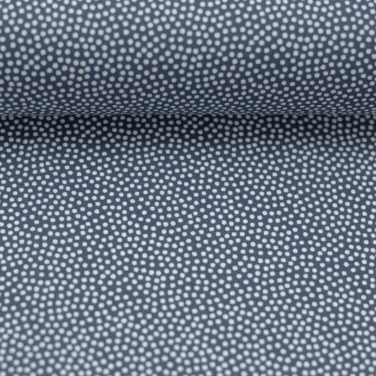 Baumwolle Punkte Dotty weiß jeansblau