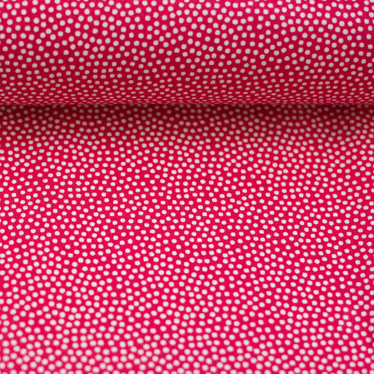 Baumwolle Punkte Dotty weiß pink