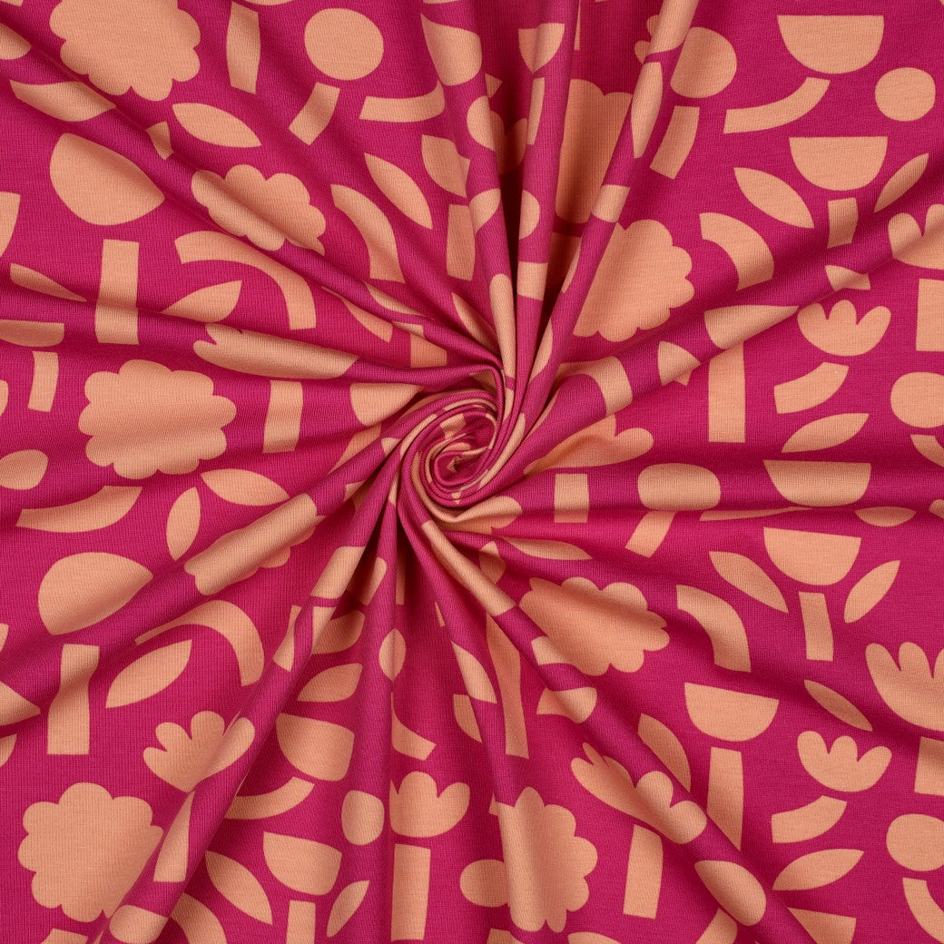 Jersey Bio Blumen by Jennifer Bouron fuchsia