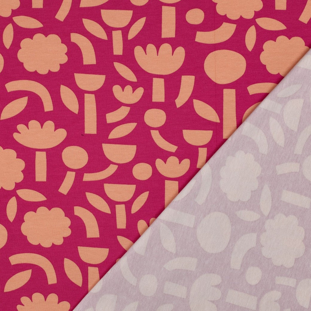 Jersey Bio Blumen by Jennifer Bouron fuchsia
