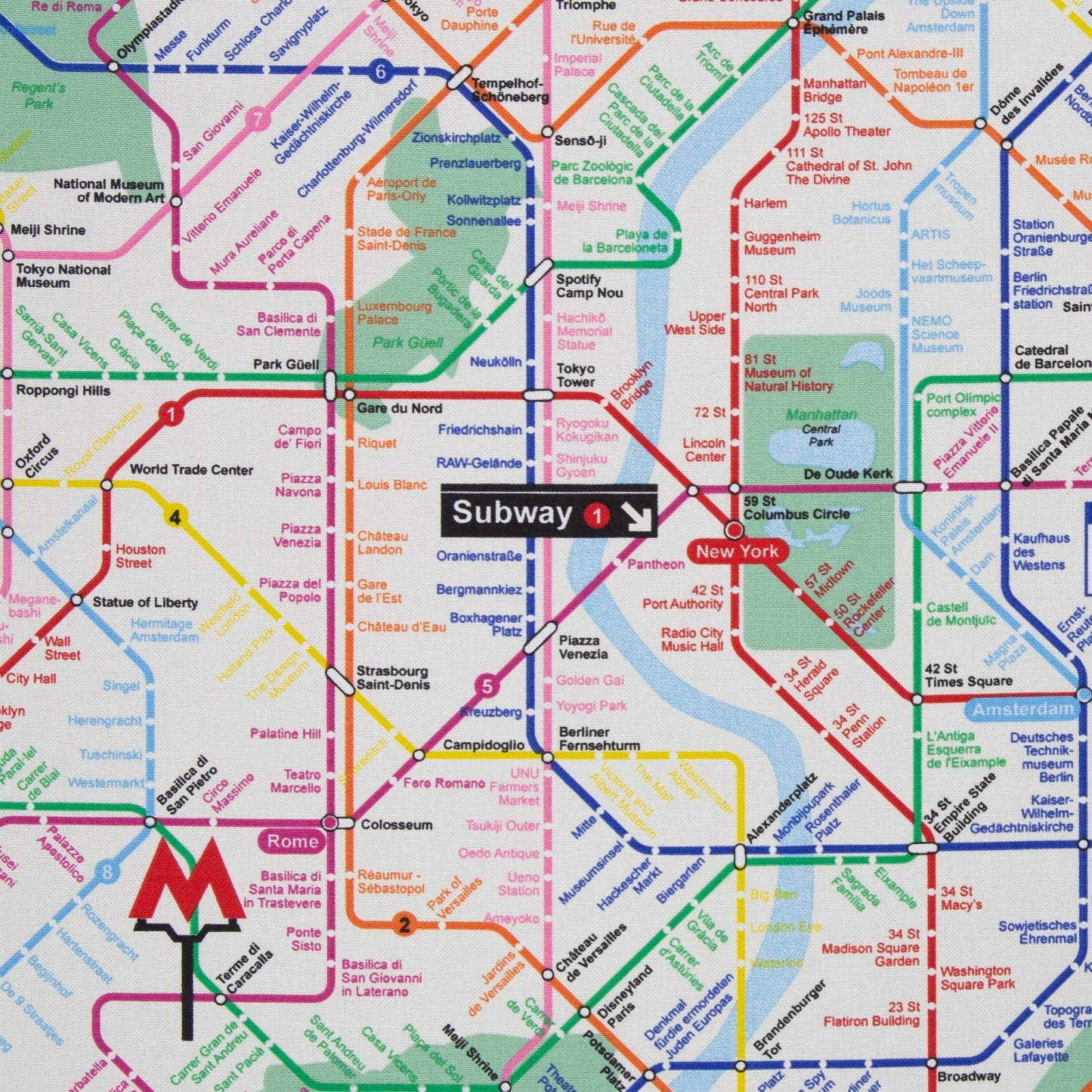 Canvas Amar U-Bahn Plan
