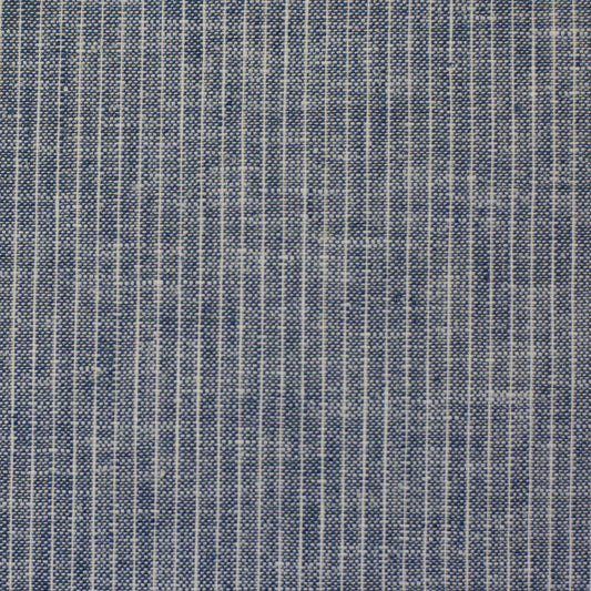 Baumwolle Leinen Webware meliert Streifen jeansblau