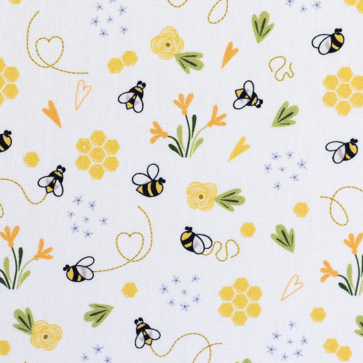 Baumwolle Bienen weiß