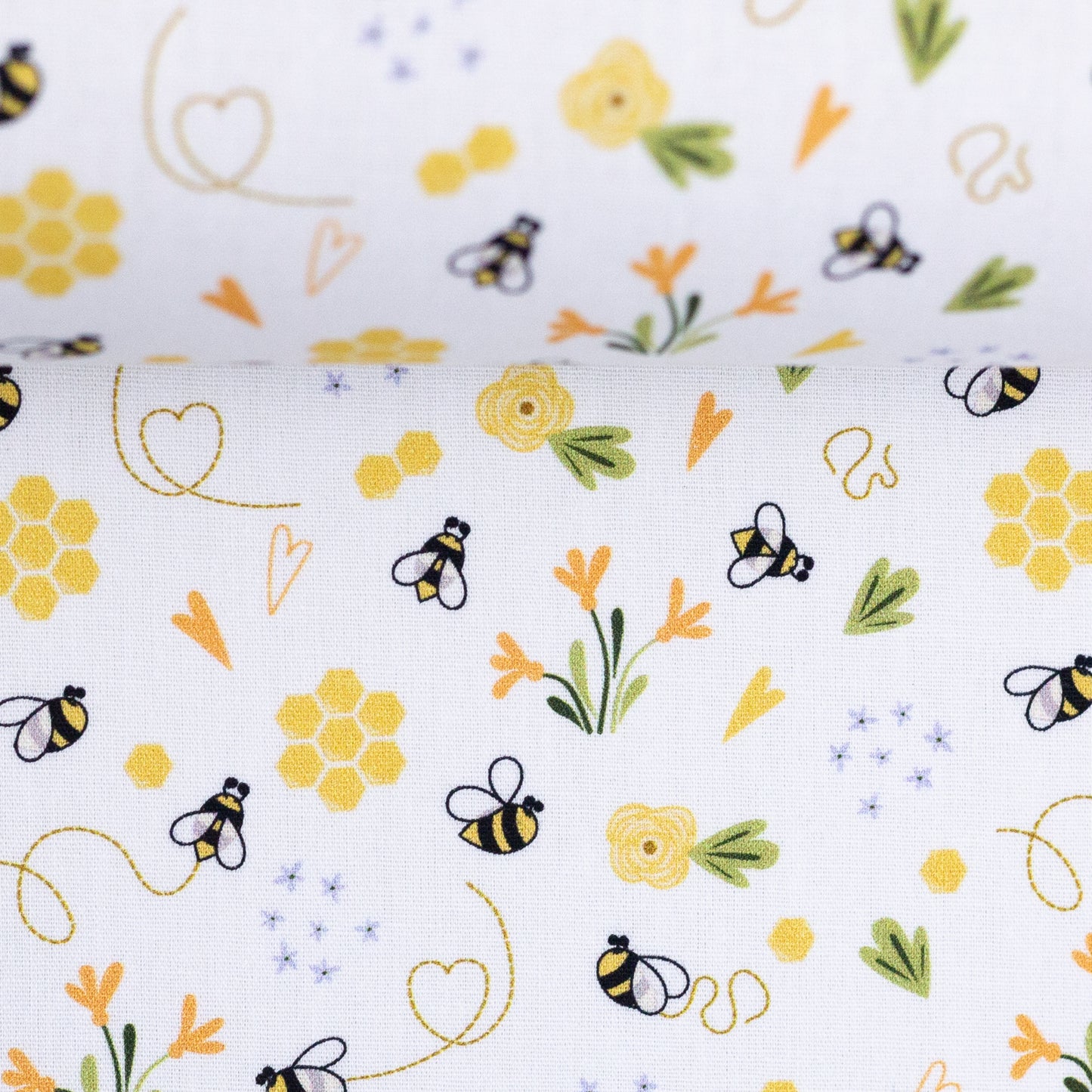 Baumwolle Bienen weiß