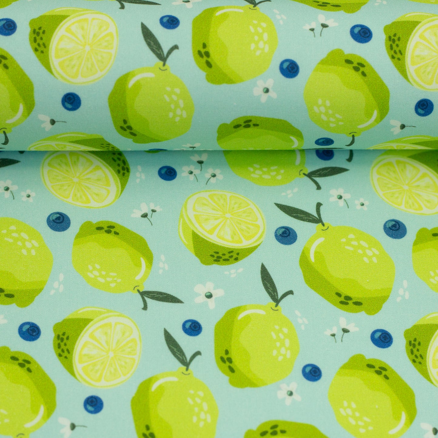 Baumwolle Fruits Limetten