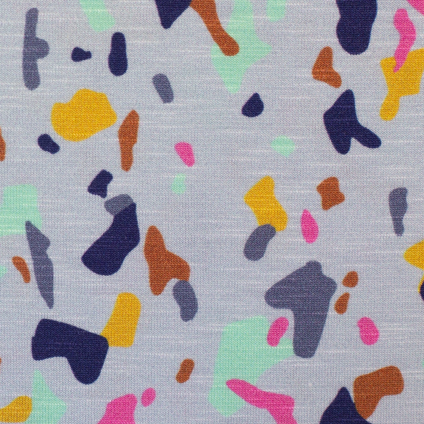 Viskosejersey Happy Konfetti by cherry hellblau bunt