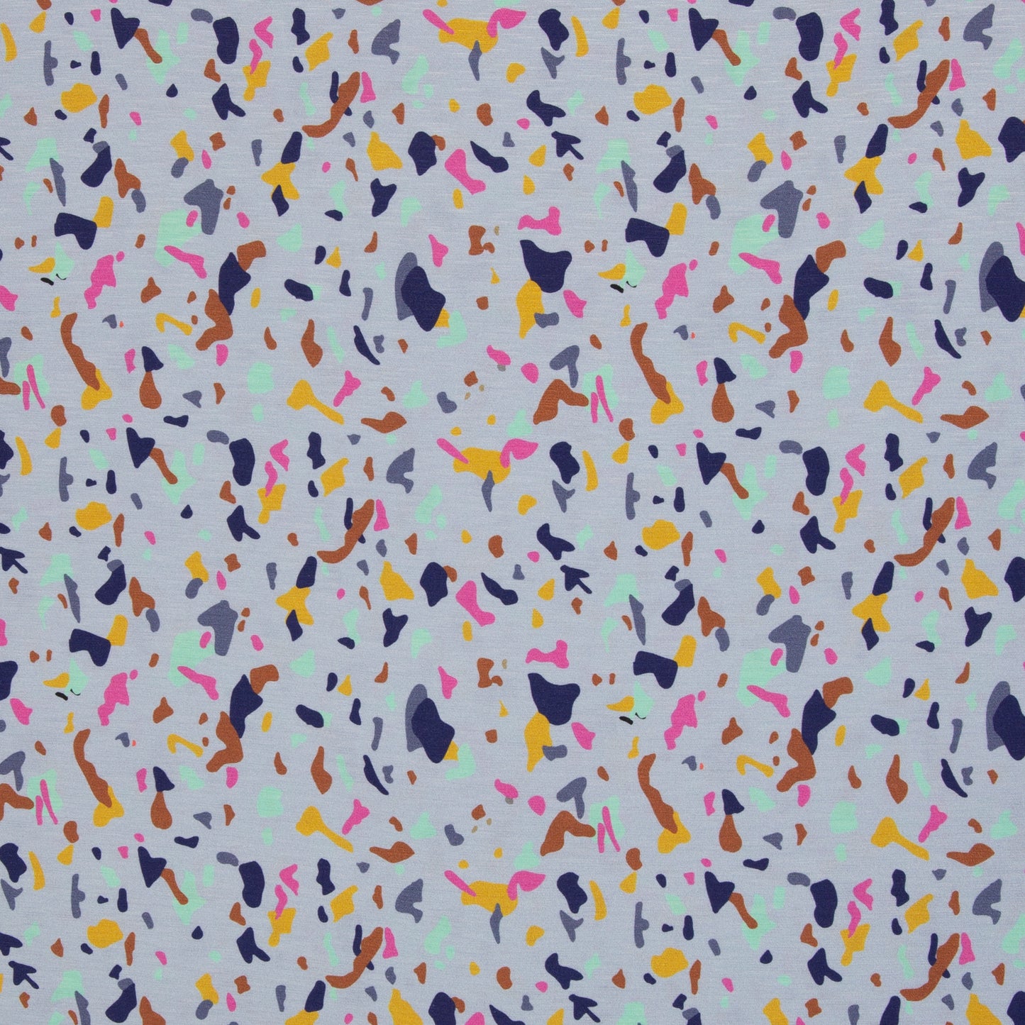 Viskosejersey Happy Konfetti by cherry hellblau bunt