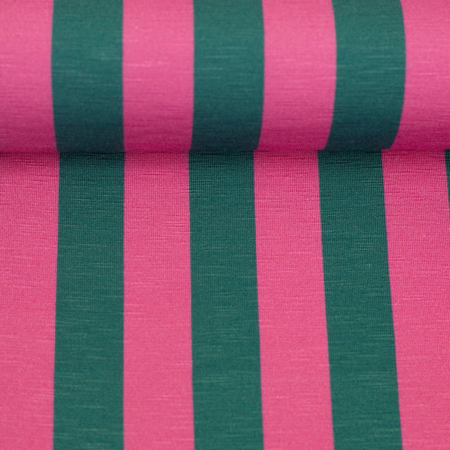 Viskosejersey Happy Stripes by cherry smaragd pink
