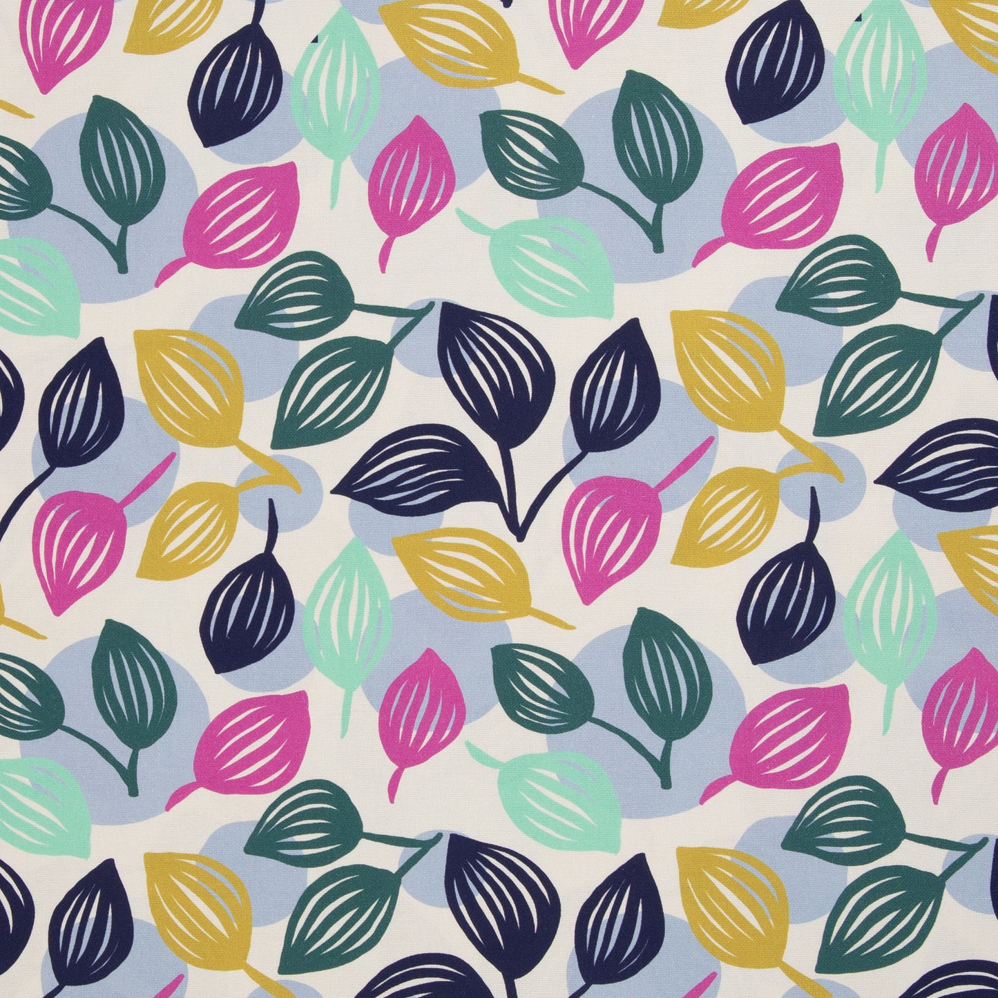 Canvas Dots and Leaves by Emjo Design bunt natur