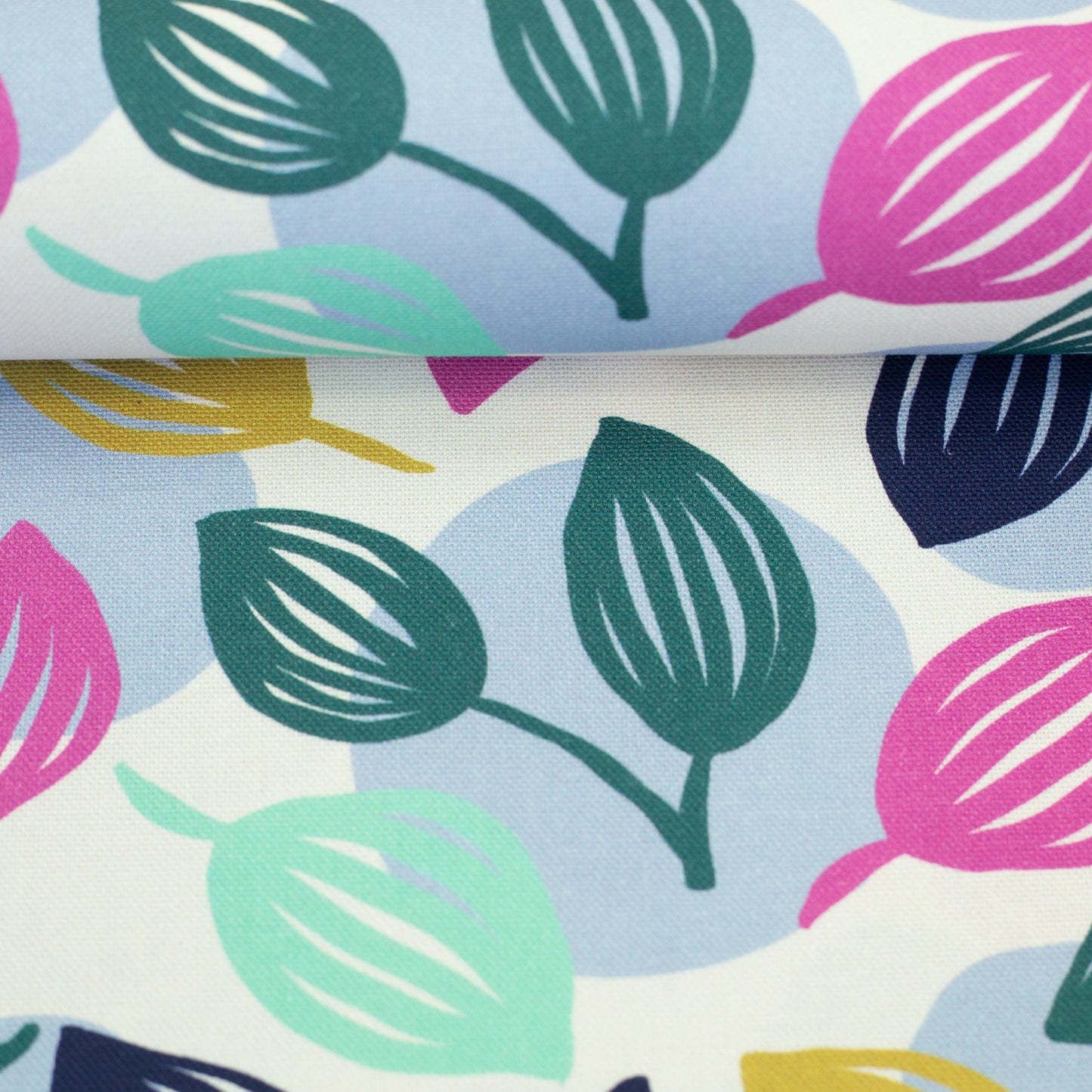 Canvas Dots and Leaves by Emjo Design bunt natur