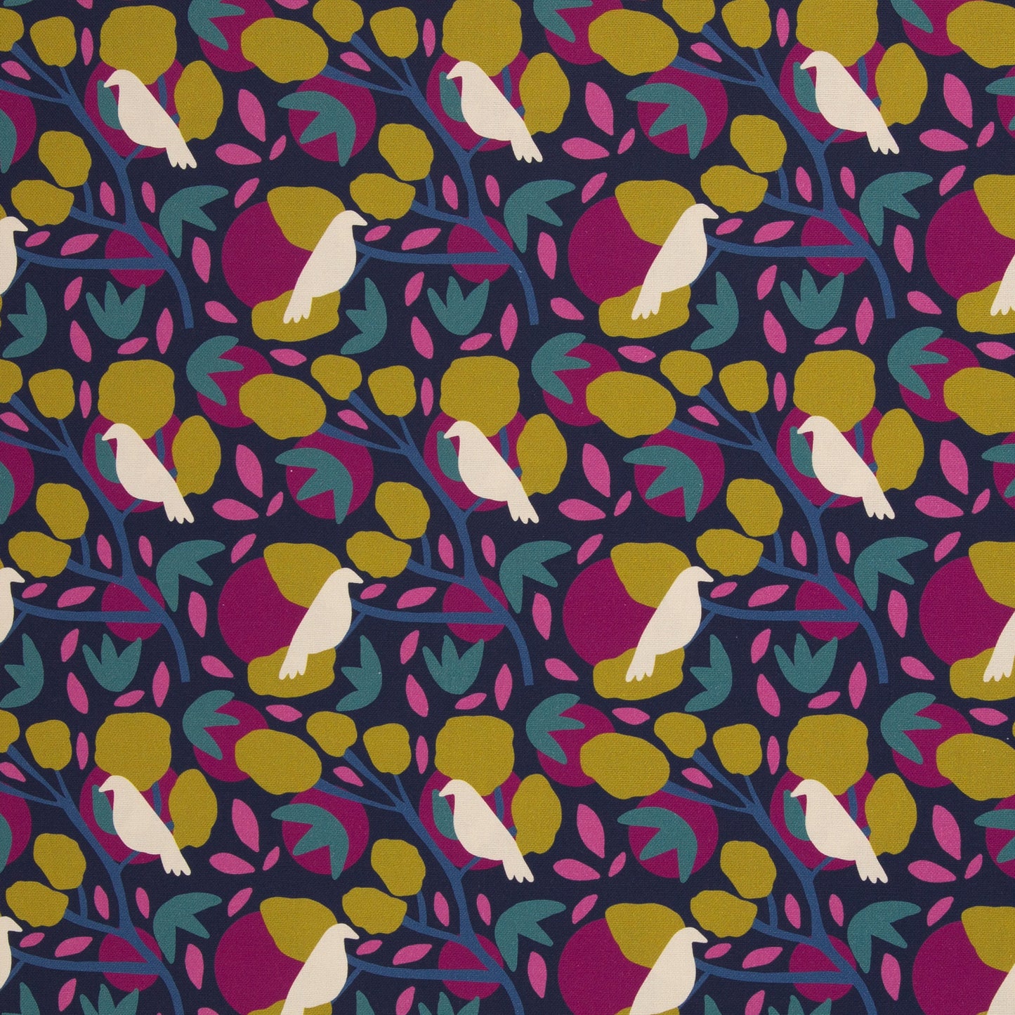 Canvas Birds and Trees by Emjo Design dunkelblau
