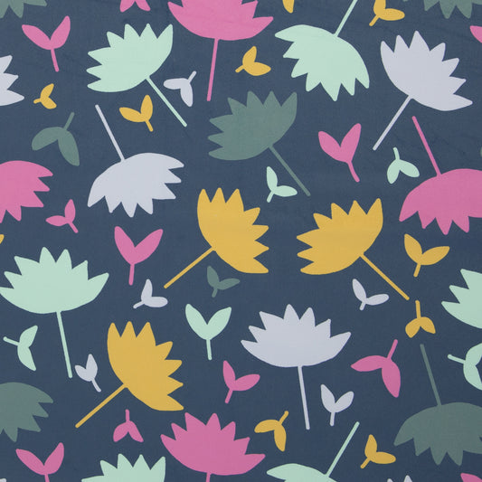 Samt  Velvet Flowers  by Emjo Design bunt