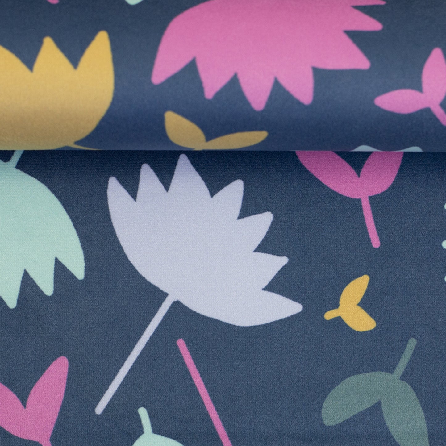 Samt  Velvet Flowers  by Emjo Design bunt