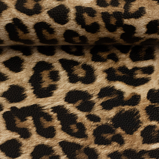 Kunstleder Leonardo Animalprint braun schwarz beige
