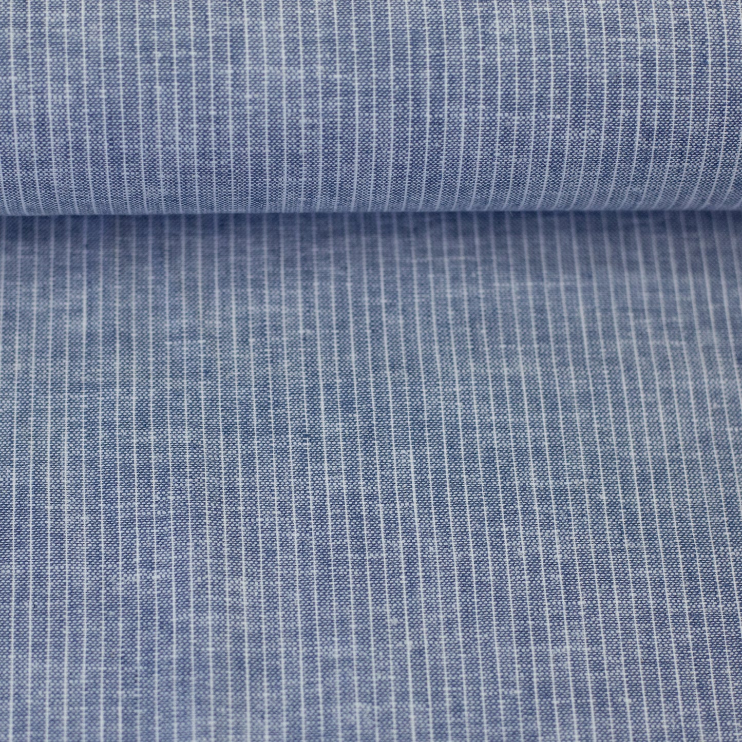 Paul Baumwoll- Leinen mit Nadelstreifen jeansblau