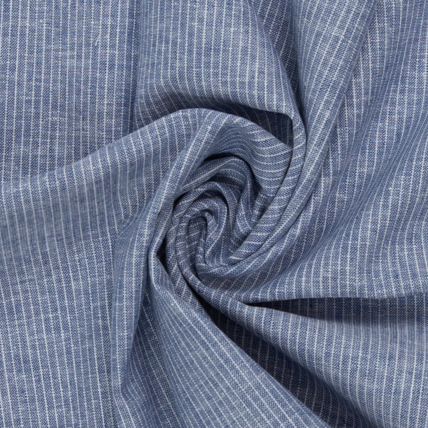 Paul Baumwoll- Leinen mit Nadelstreifen jeansblau