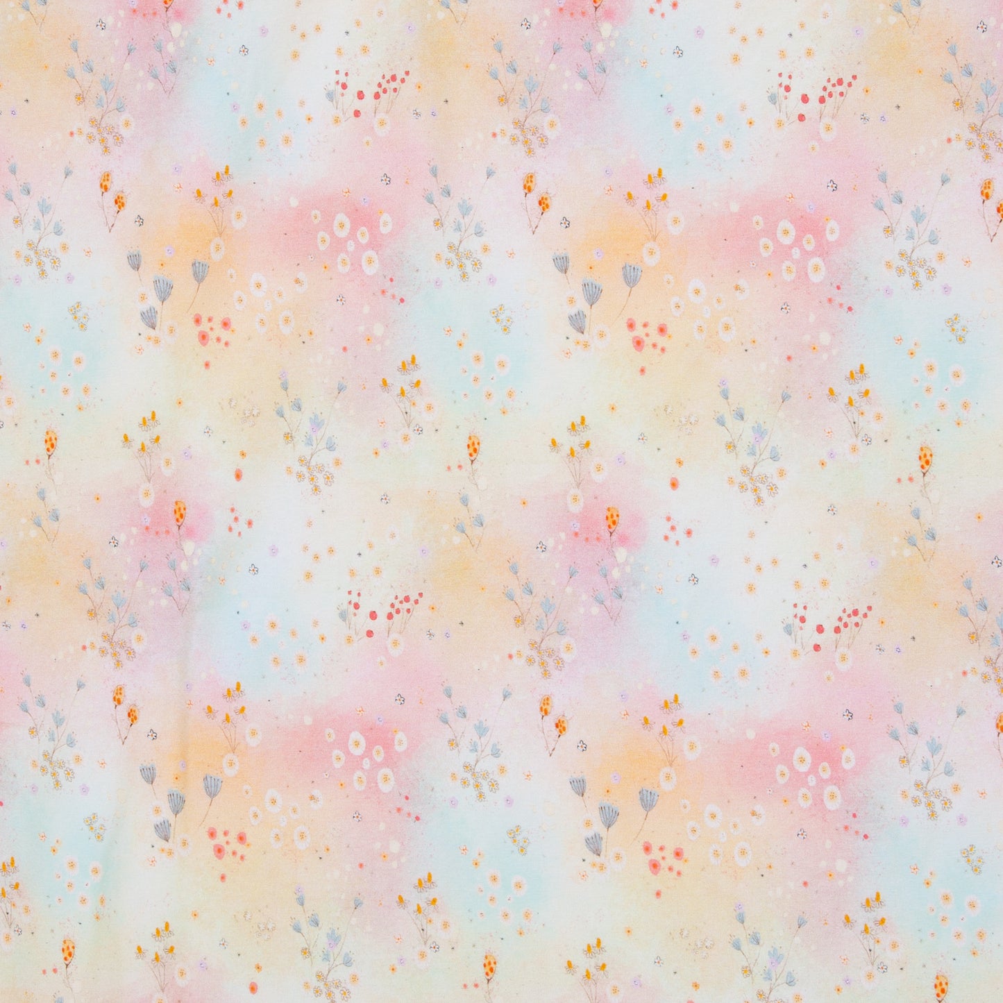 Jersey Blumenwiese pastell apricot