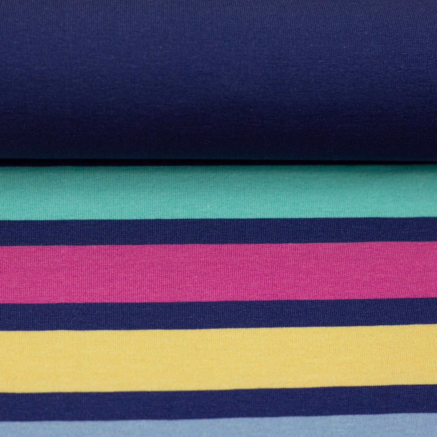 French Terry Simply Stripes by Lillesol&Pelle dunkelblau