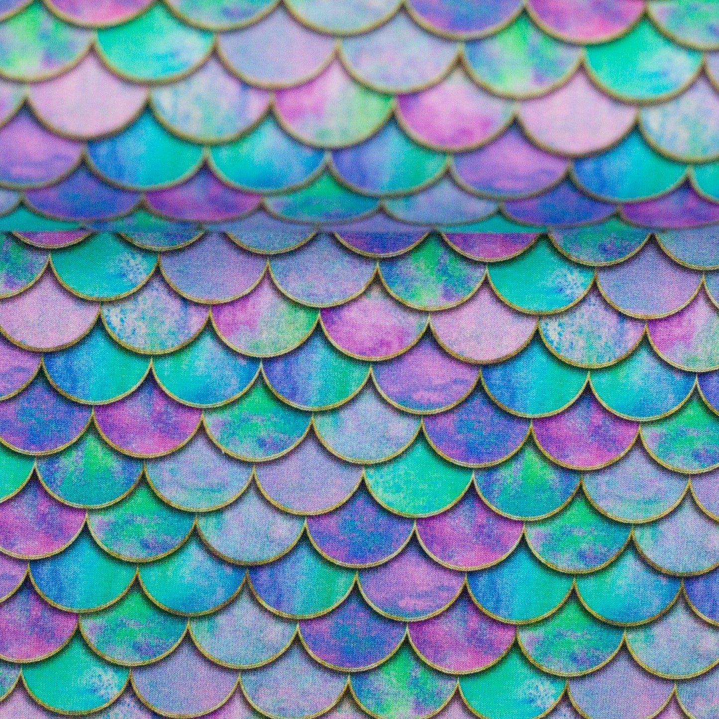 Jersey Melody Meerjungfrau Schuppen klein multicolour