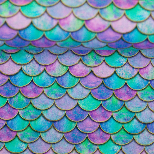 Jersey Melody Meerjungfrau Schuppen klein multicolour