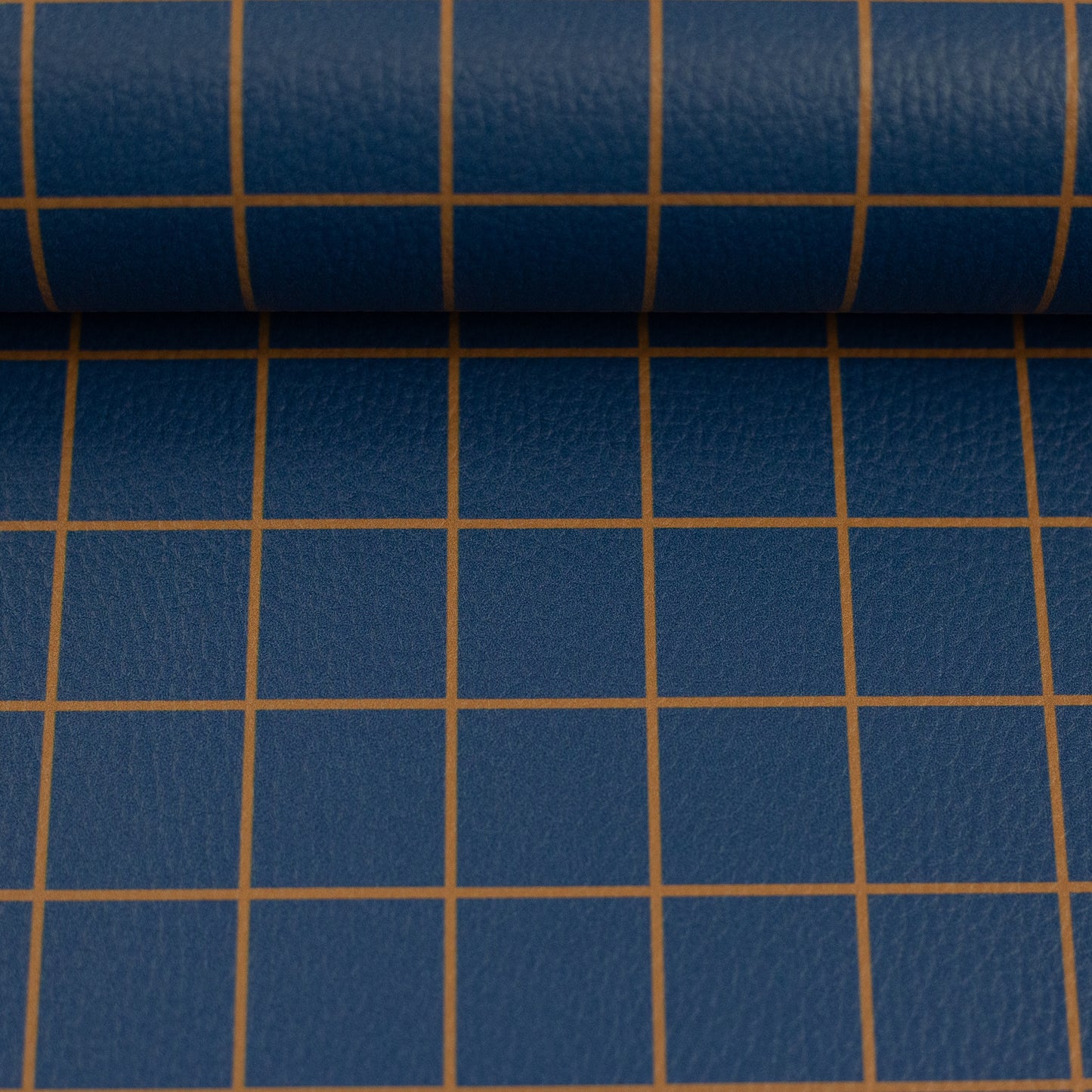 Kunstleder Happy Collection by Cherry Picking Karo blau ocker
