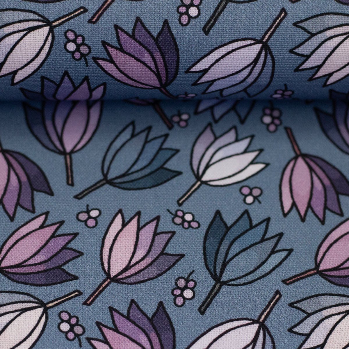Canvas Floral Tales by Emjo Design blau/lila