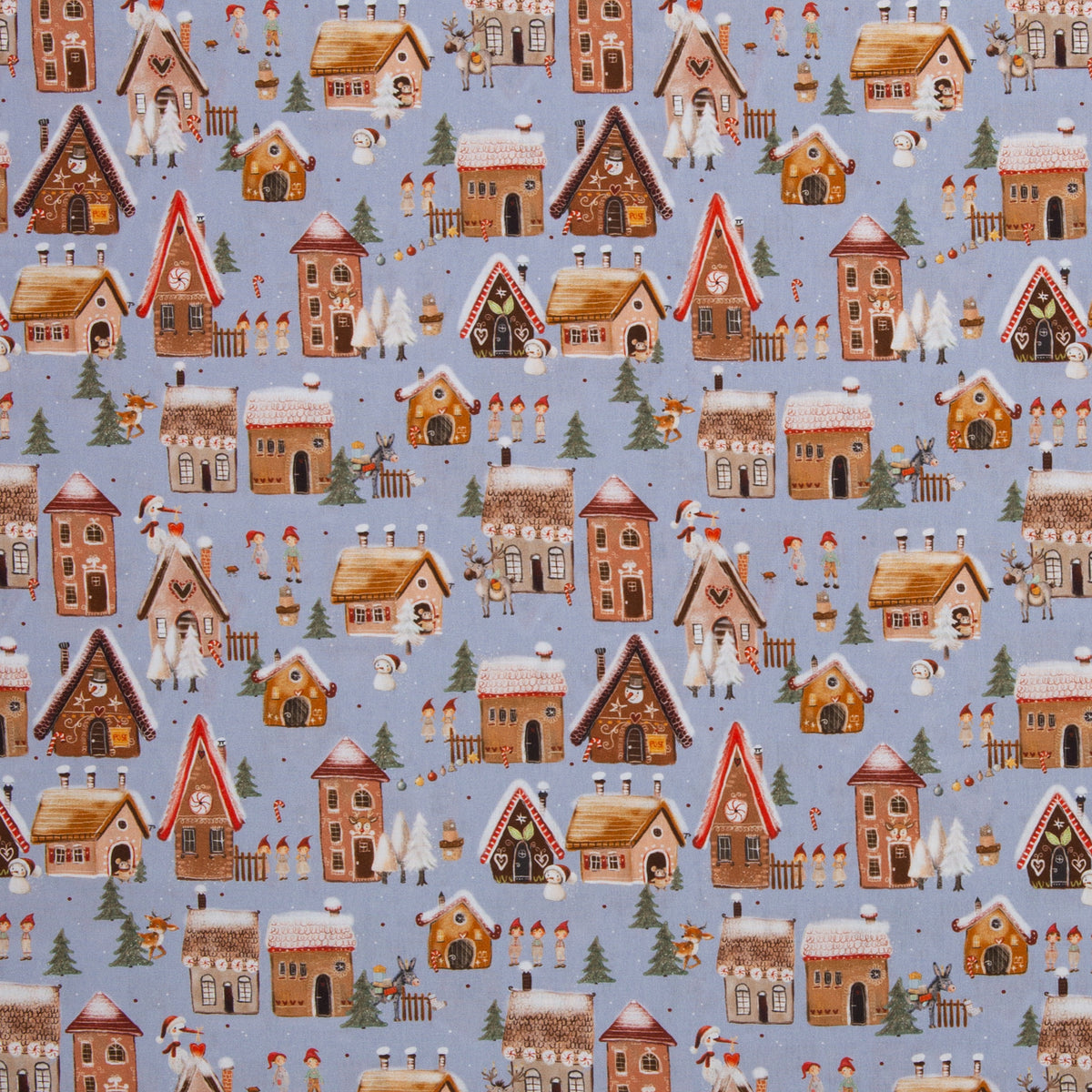 Baumwolle Weihnachten Casper Häuschen Wichtel