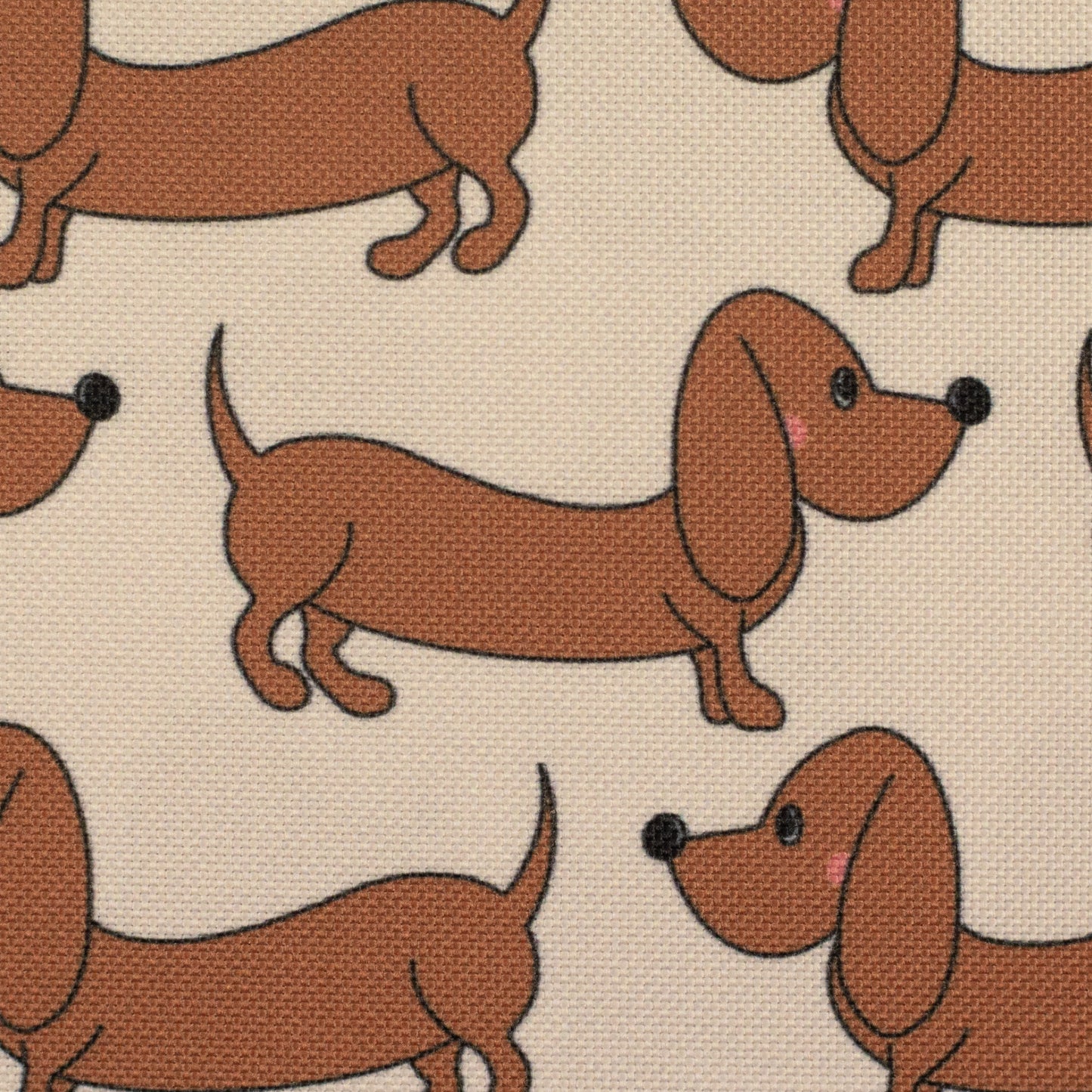 Dackel Happy Collection by Cherry Picking hellbeige-braun Oxfordgewebe wasserabweisend