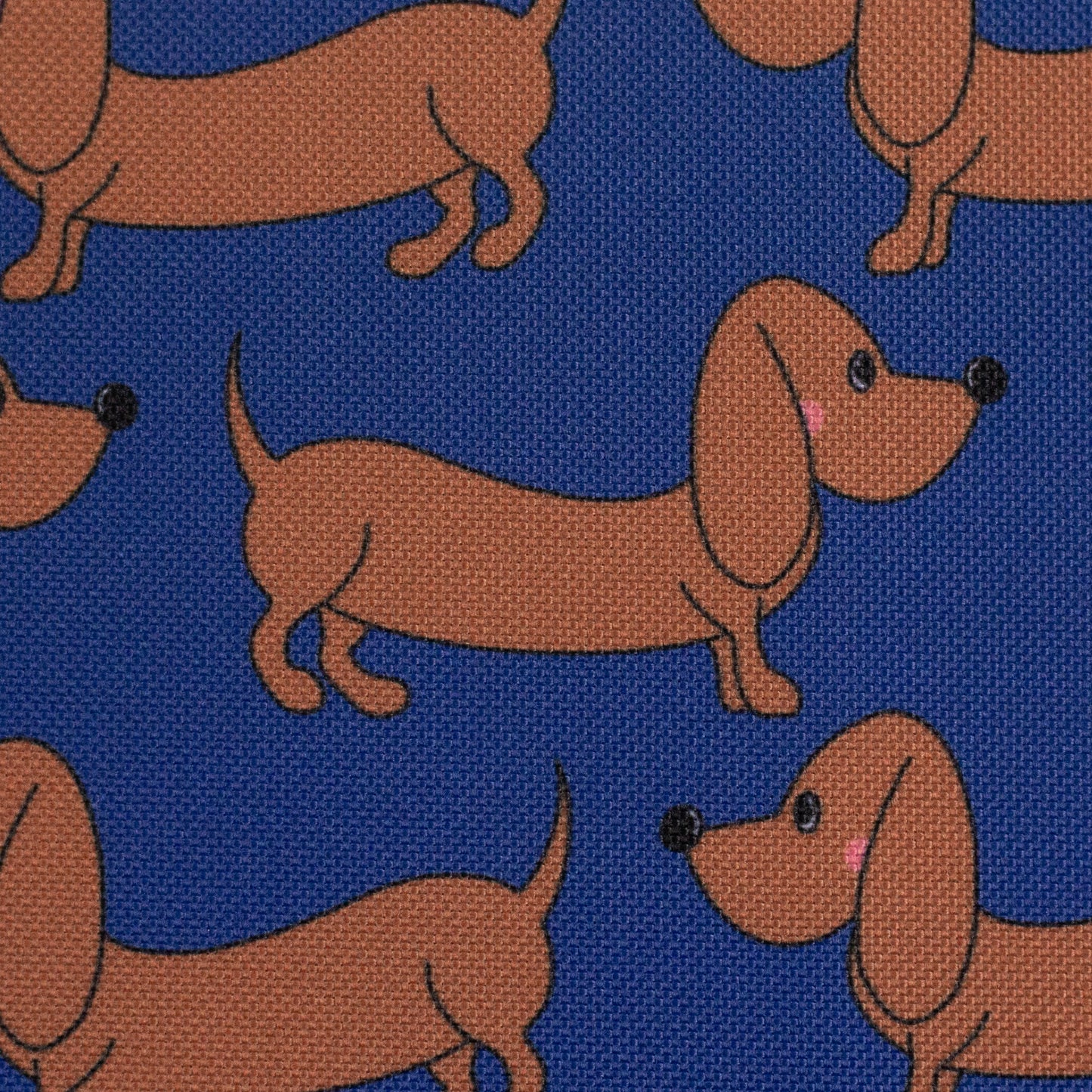 Dackel Happy Collection by Cherry Picking blau-braun Oxfordgewebe wasserabweisend