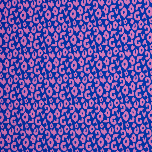 Taschen Jackenstoff Leo Colourful Collection by Cherry Picking royalblau rosa Oxfordgewebe wasserabweisend