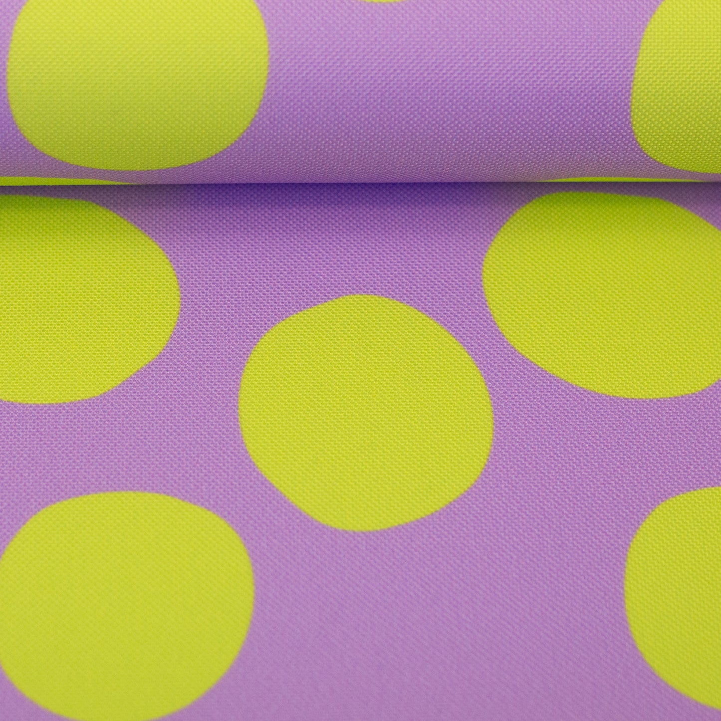 BALD ERHÄLTLICH - Große Punkte Colourful Collection by Cherry Picking flieder neongrün Oxfordgewebe wasserabweisend