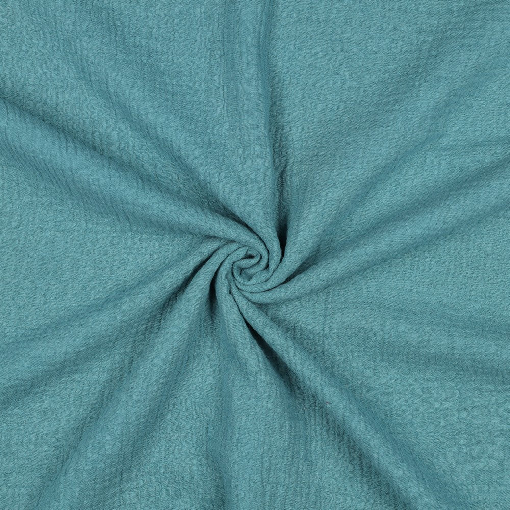 Musselin uni blue shadow